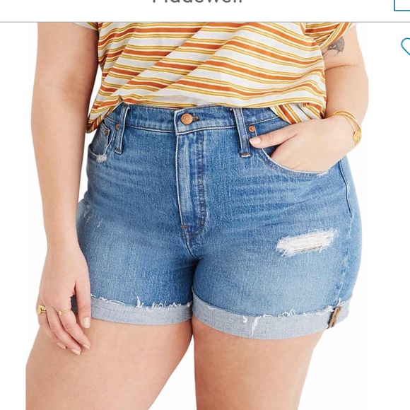 Madewell Pants - Madewell High-Rise Denim Shorts Jordie Wash